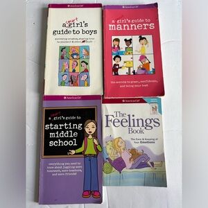 A Smart Girls Guide To Boys, Manners, Starting Middle School, The feelings Book